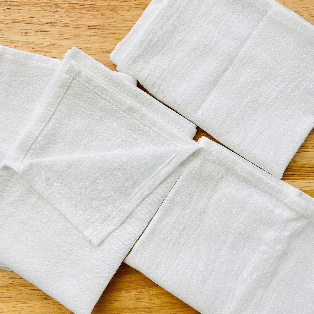 Lot 12 Serviettes de table en coton couleur claire 30x45