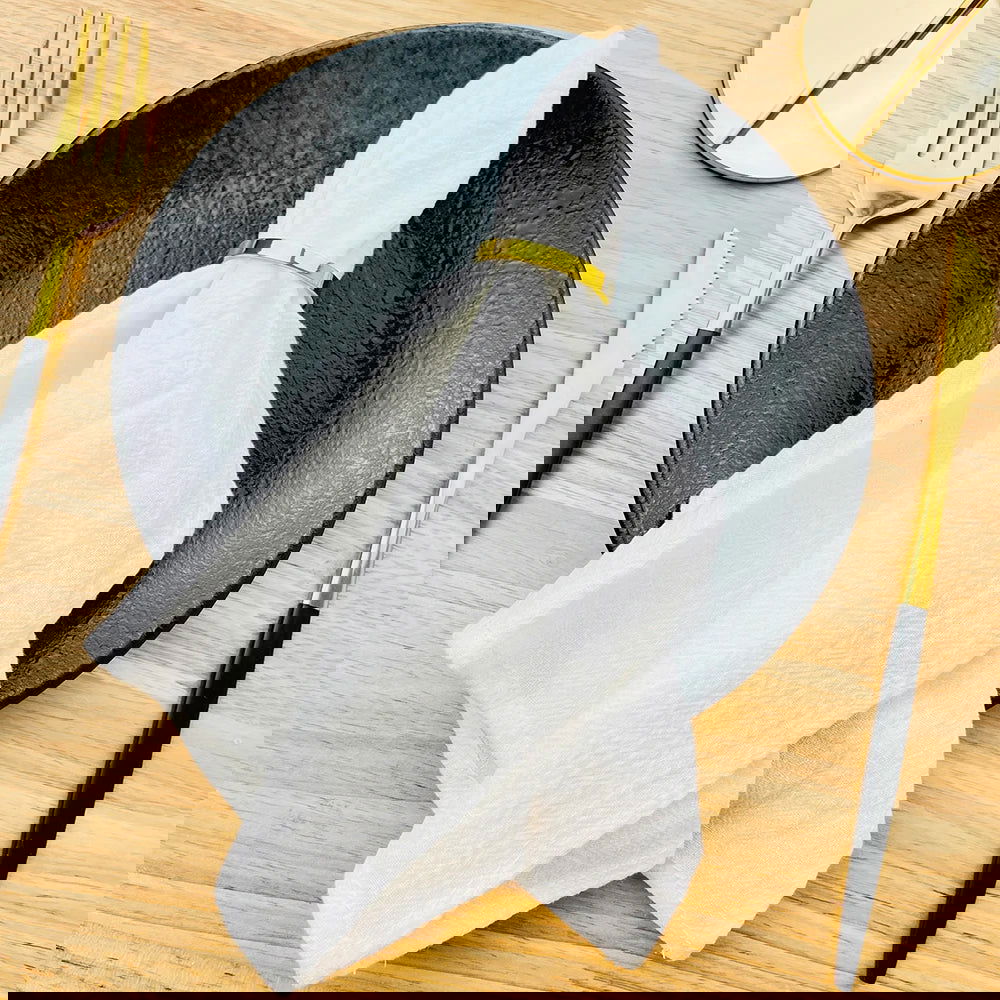 Lot 12 Serviettes de table en coton couleur claire 30x45