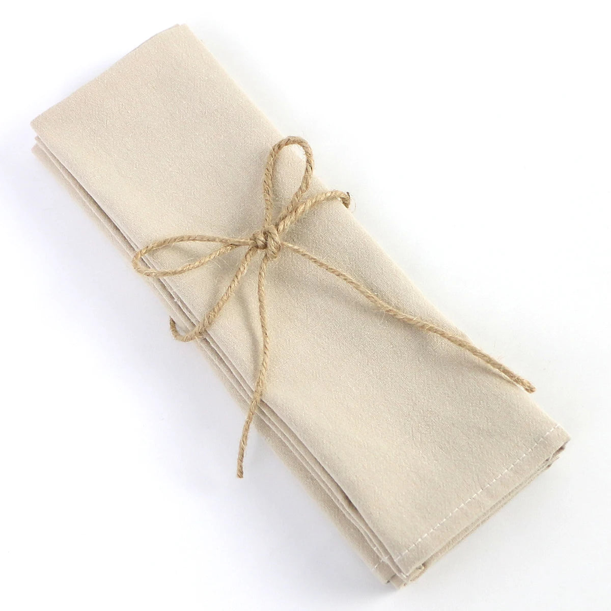Lot 12 Serviettes de table en coton couleur claire 30x45
