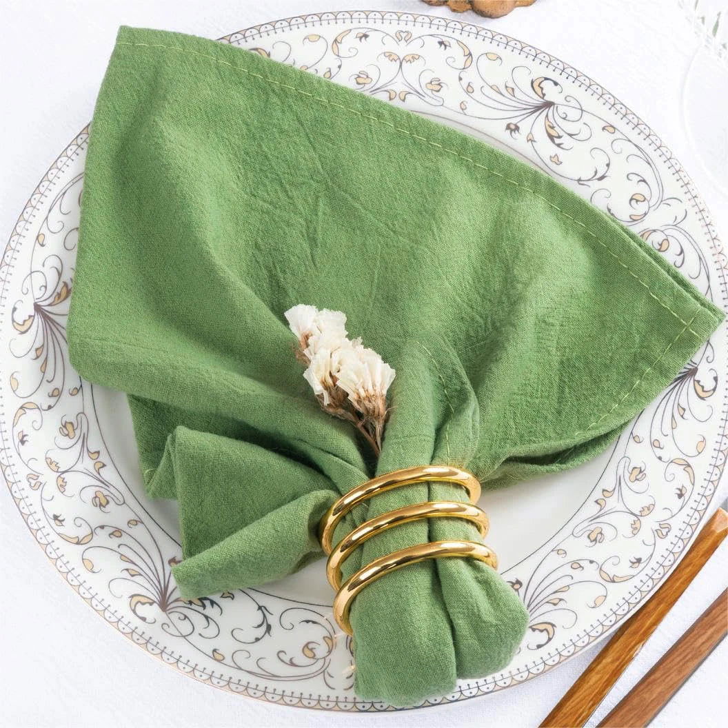 Lot 12 Serviettes de table en coton couleur foncée 30x45