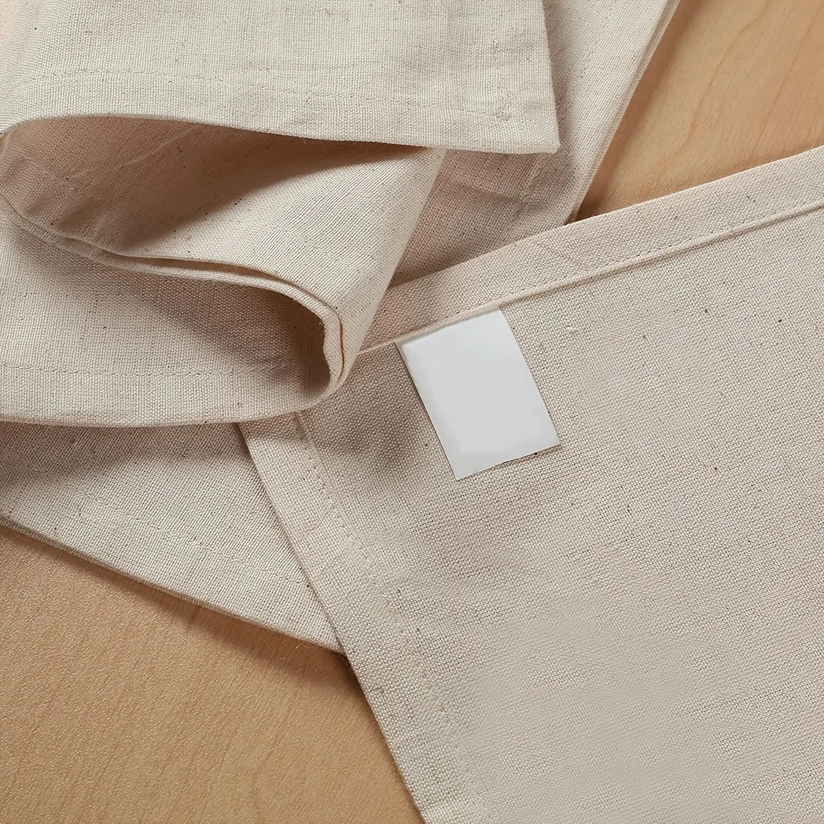 Lot 6 Serviettes table beige en polyester 45x45