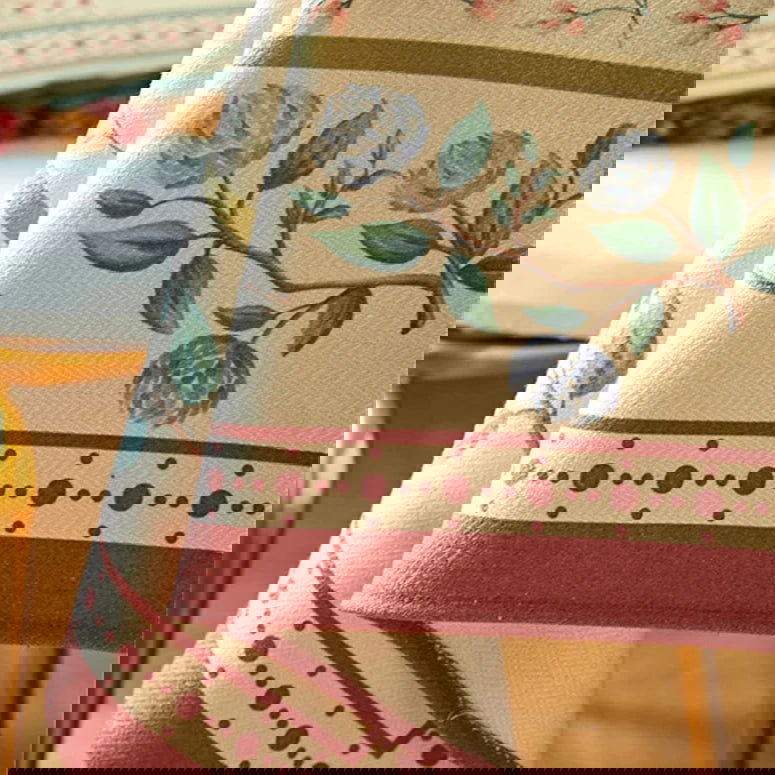 Nappe imprimée laine de lin motif pastoral américain
