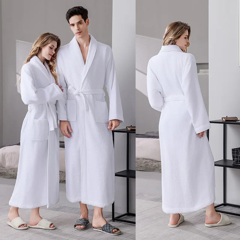 Peignoir de bain pour hommes et femmes coton