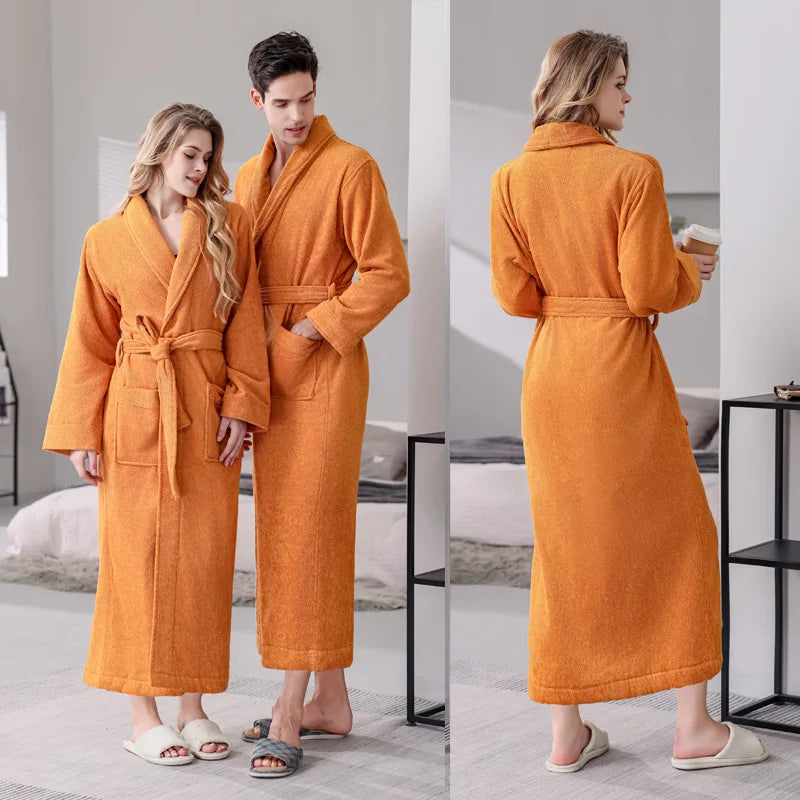 Peignoir de bain pour hommes et femmes coton