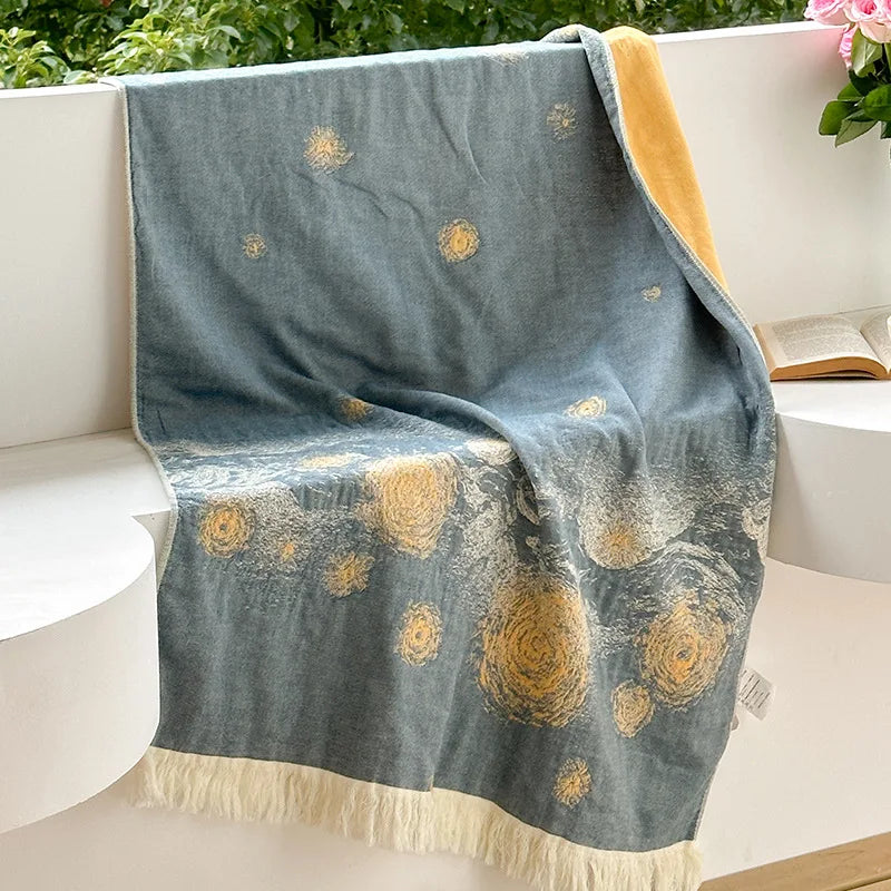 Serviette de Bain Jacquard motif "Nuit"