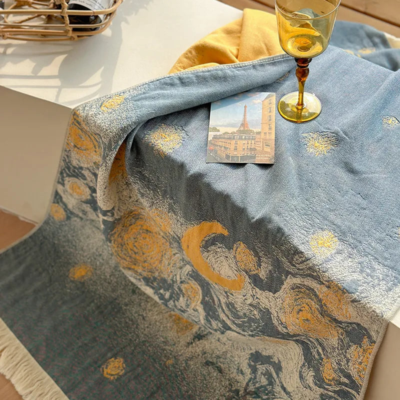 Serviette de Bain Jacquard motif "Nuit"