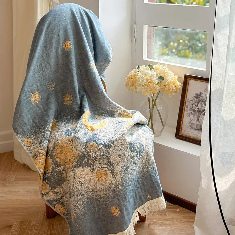 Serviette de Bain Jacquard motif "Nuit"