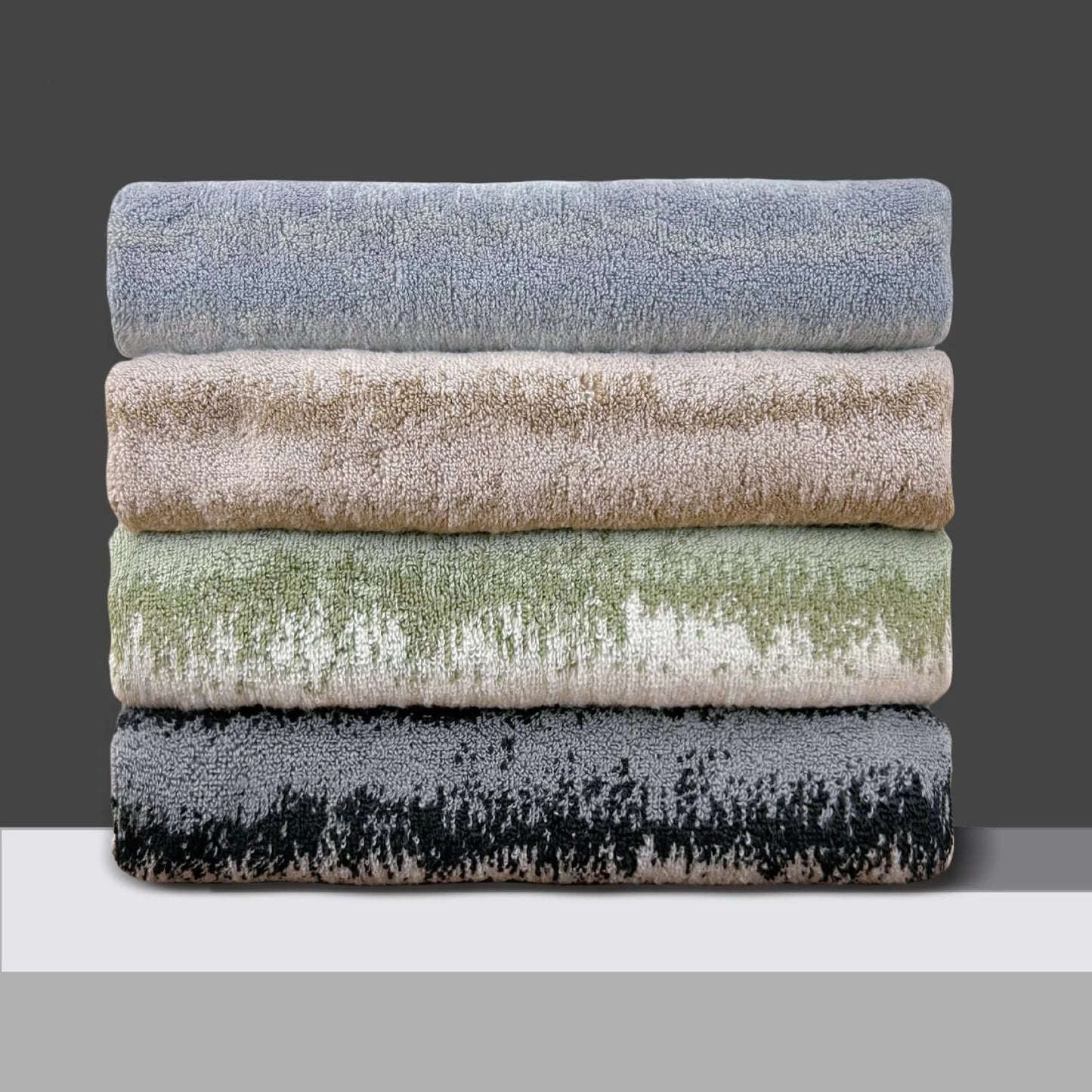 Serviette de bain en coton épais Jacquard 3 coloris (76x140)