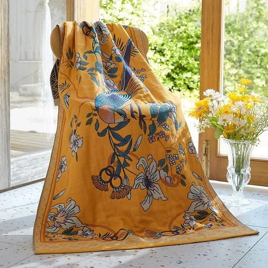 Drap Plage imprimé en coton éponge style Boho