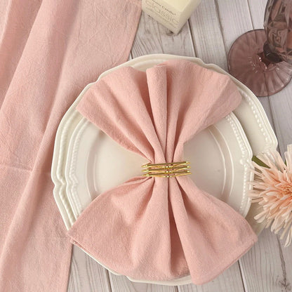 Lot 12 Serviettes de table en coton couleur foncée 30x45