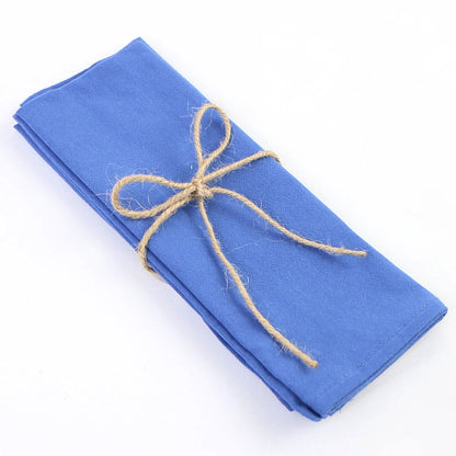 Lot 12 Serviettes de table en coton couleur foncée 30x45