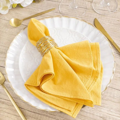 Lot 12 Serviettes de table en coton couleur foncée 30x45