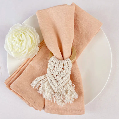 Lot 12 Serviettes de table en coton couleur foncée 30x45
