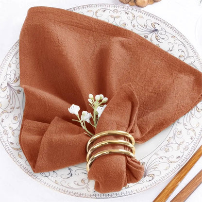 Lot 12 Serviettes de table en coton couleur foncée 30x45
