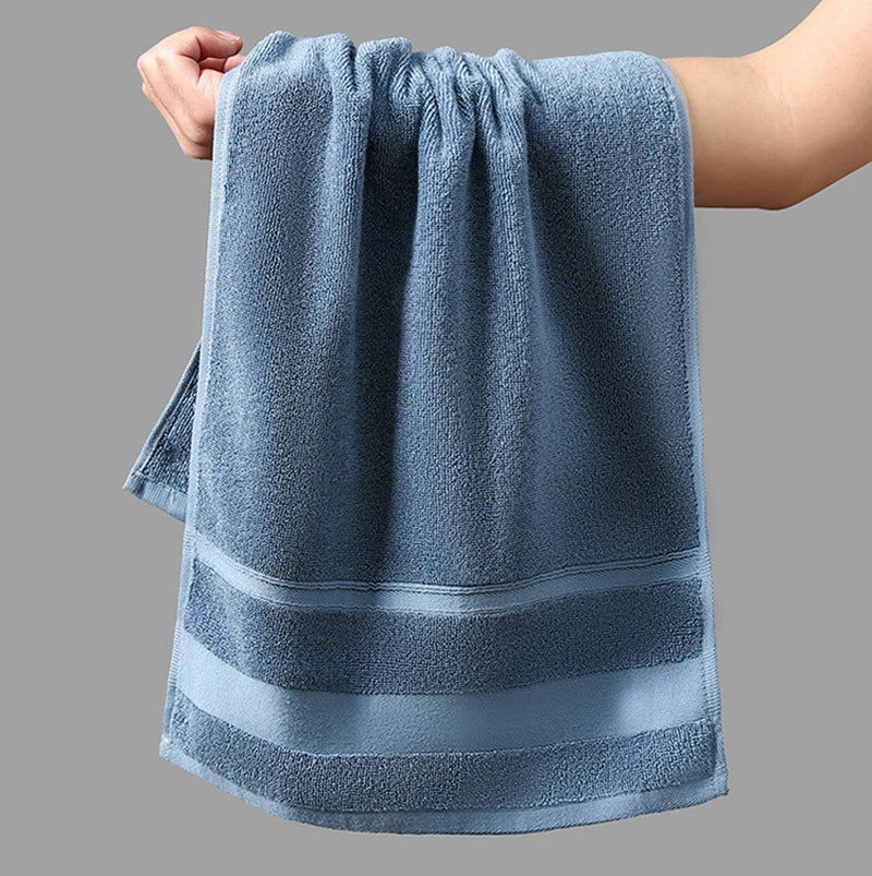 Lot 1 Serviette de toilette et 1 de bain en coton uni 34x74/70x140
