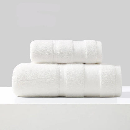Lot 1 Serviette de toilette et 1 de bain en coton uni 34x74/70x140