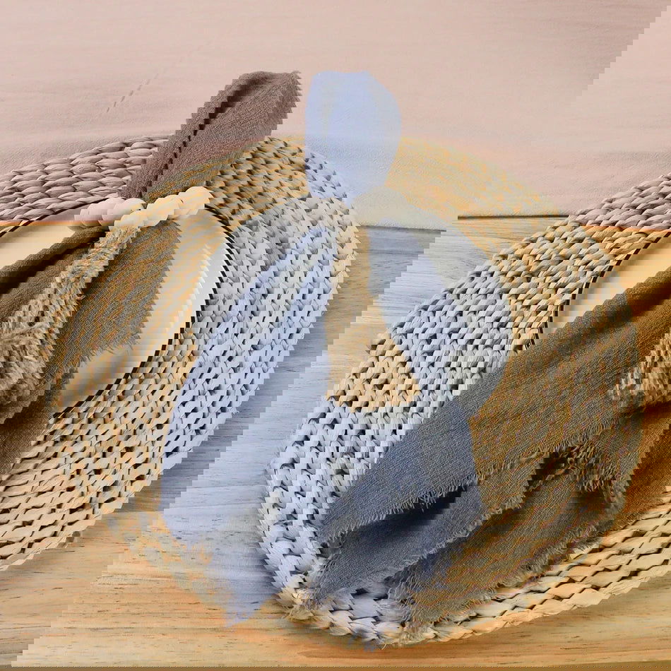 Lot 24 Serviettes de table de Fête en gaze de coton uni pâle