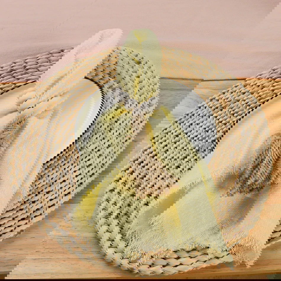 Lot 24 Serviettes de table de Fête en gaze de coton uni pâle