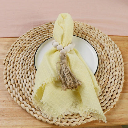 Lot 24 Serviettes de table de Fête en gaze de coton uni pâle