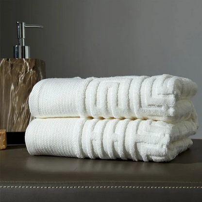 Drap de Bain Jacquard en coton 4 coloris (360gr-75x150)