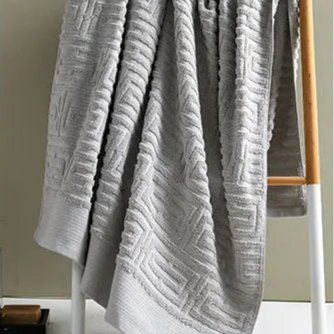 Drap de Bain Jacquard en coton 4 coloris (360gr-75x150)
