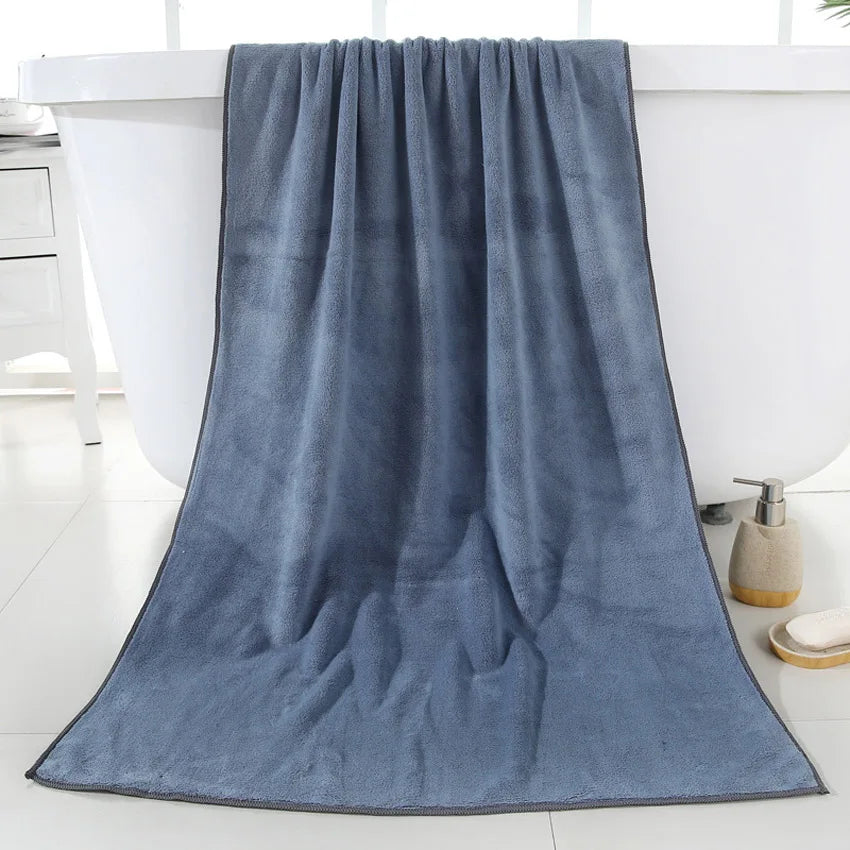 Lot 2 Serviettes Toilette et Bain en molleton 8 coloris (360gr-35x75/70x140)