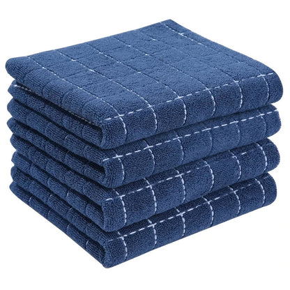 Lot 6 Essuie Mains coton éponge coloris rayés 33x33