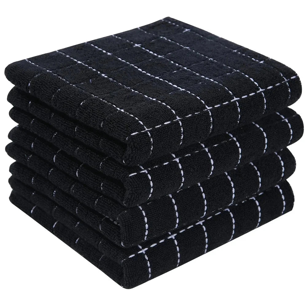 Lot 6 Essuie Mains coton éponge coloris rayés 33x33