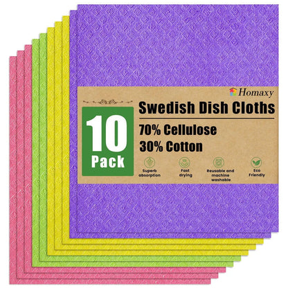 Lot 6 Essuie Mains coton éponge coloris rayés 33x33