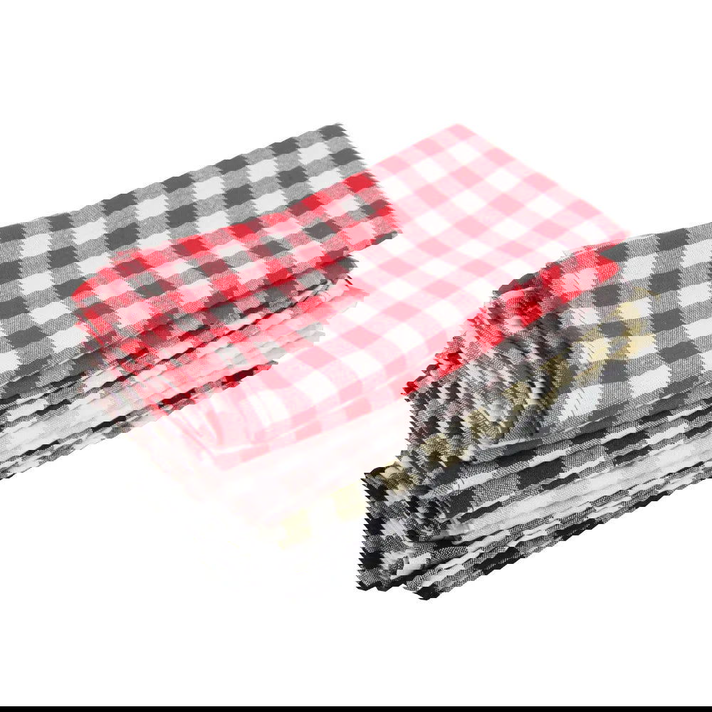 Lot de 12 serviettes de table en polycoton Tartan 40x40
