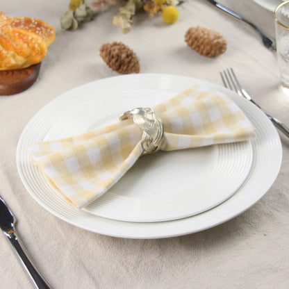 Lot de 12 serviettes de table en polycoton Tartan 40x40