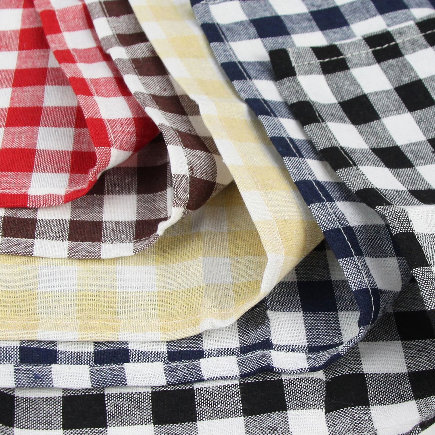 Lot de 12 serviettes de table en polycoton Tartan 40x40
