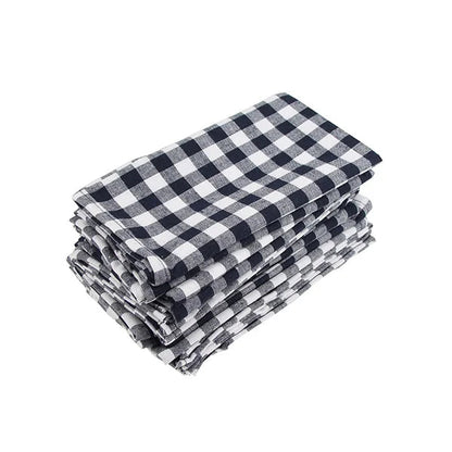 Lot de 12 serviettes de table en polycoton Tartan 40x40