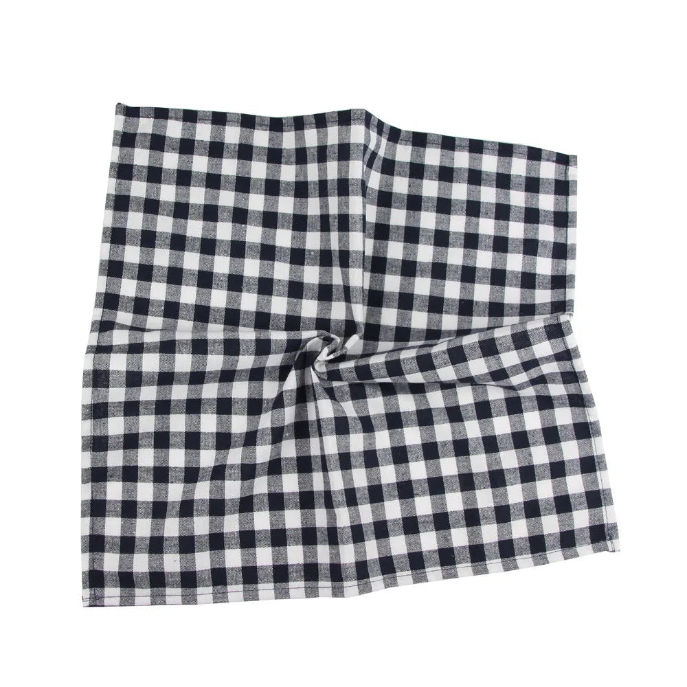 Lot de 12 serviettes de table en polycoton Tartan 40x40