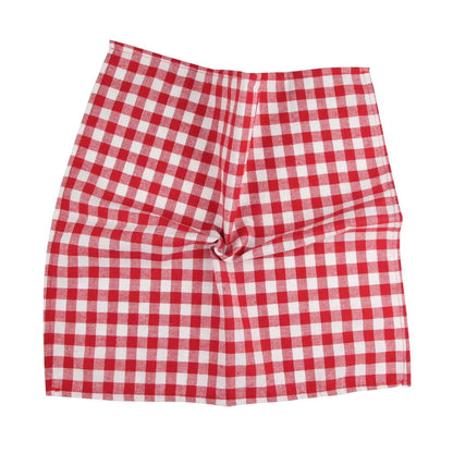 Lot de 12 serviettes de table en polycoton Tartan 40x40