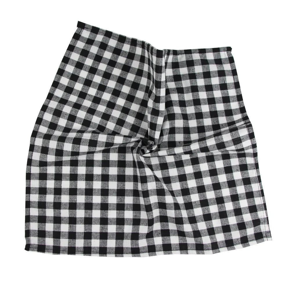 Lot de 12 serviettes de table en polycoton Tartan 40x40