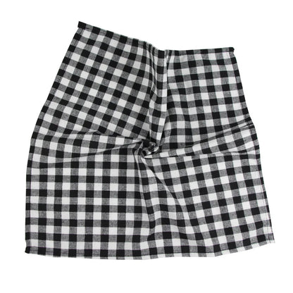 Lot de 12 serviettes de table en polycoton Tartan 40x40
