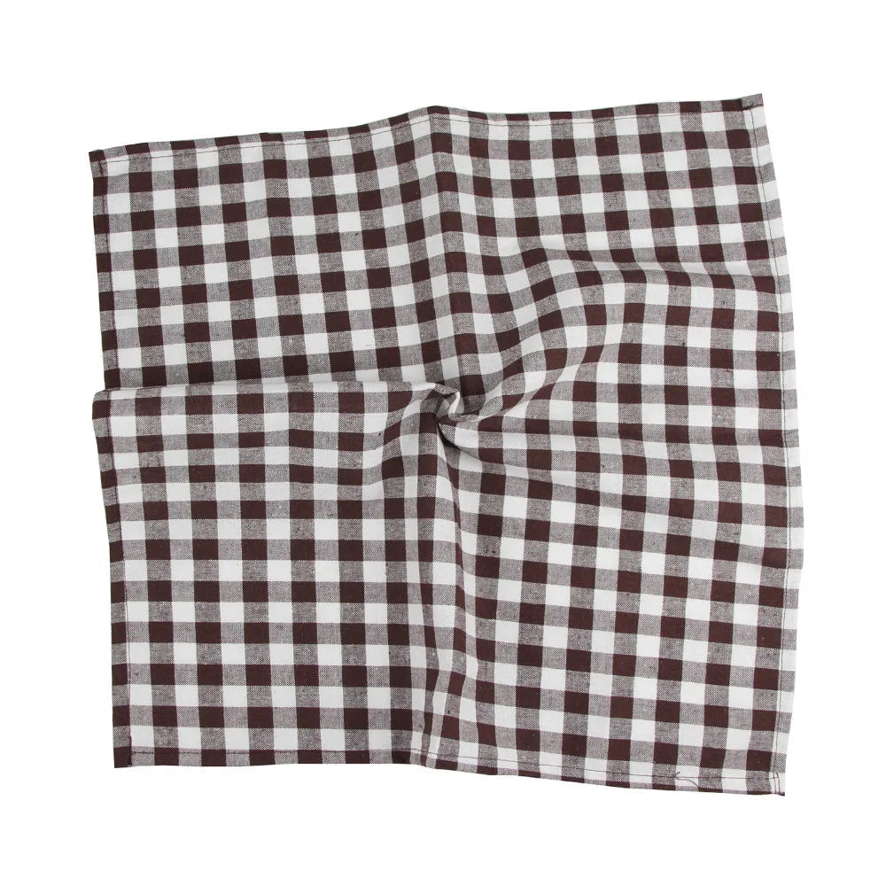 Lot de 12 serviettes de table en polycoton Tartan 40x40