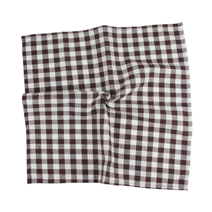 Lot de 12 serviettes de table en polycoton Tartan 40x40
