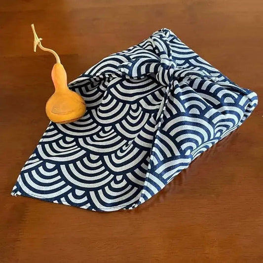 Lot de 4 Serviettes de table imprimées en coton lin style japonais à palmiers 40x40