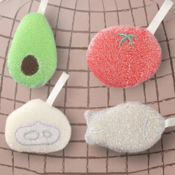 Lot de 4 éponges kawaii fantaisie