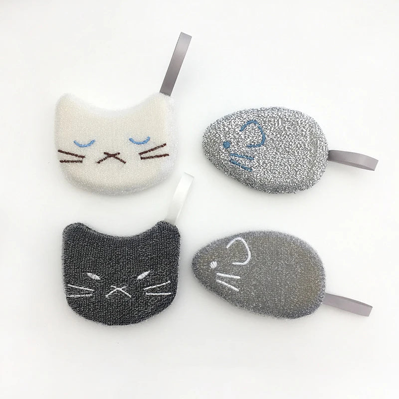 Lot de 4 éponges kawaii fantaisie