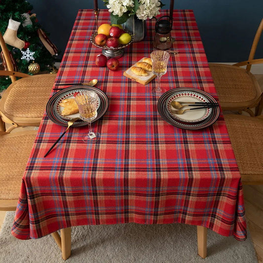 Nappe Tartan en polycoton rouge