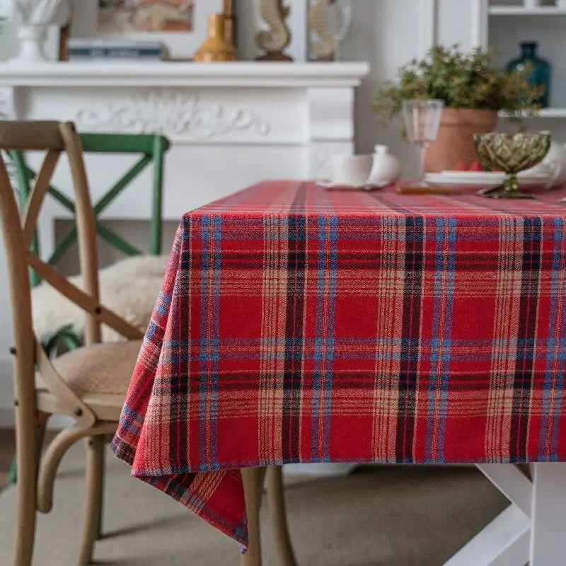 Nappe Tartan en polycoton rouge