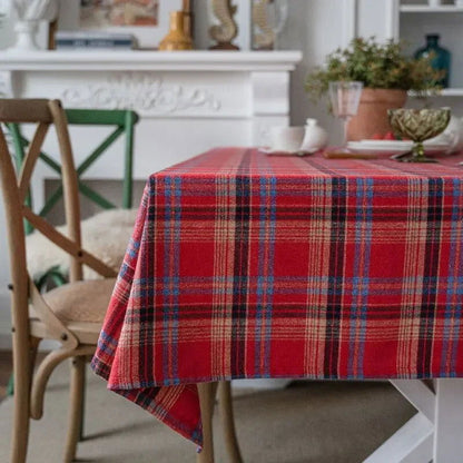 Nappe Tartan en polycoton rouge