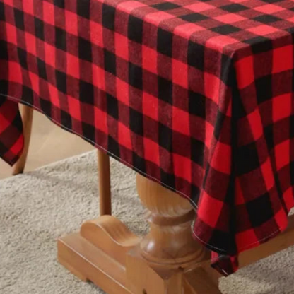 Nappe Tartan en polycoton rouge et noir