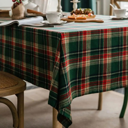 Nappe Tartan en polycoton vert