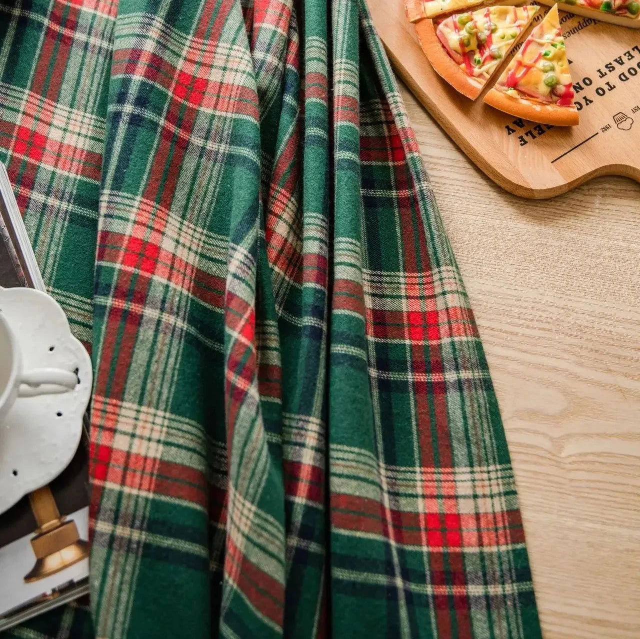 Nappe Tartan en polycoton vert