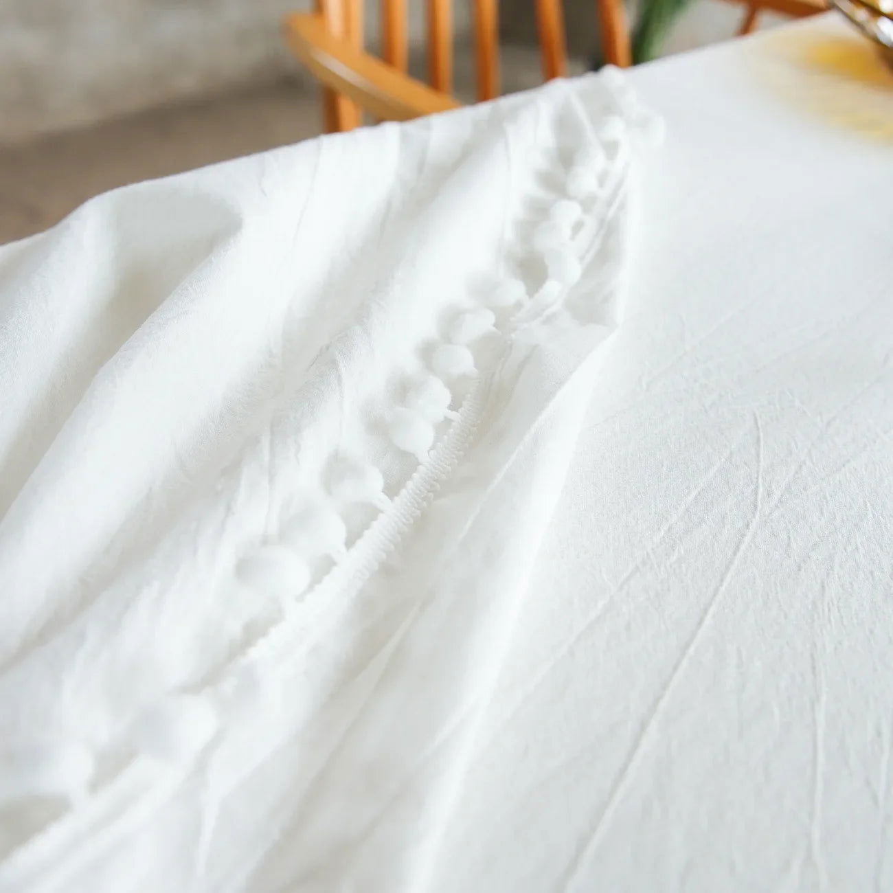 Nappe blanche en coton