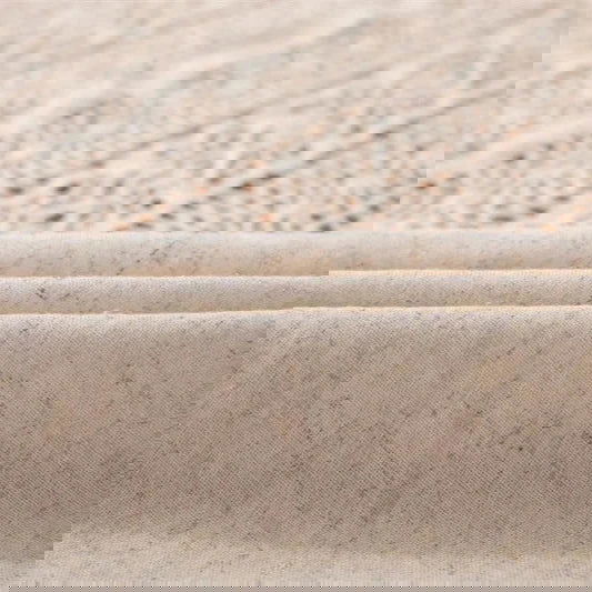 Nappe brodée crochet entrelac en polycoton chanvre style vintage beige